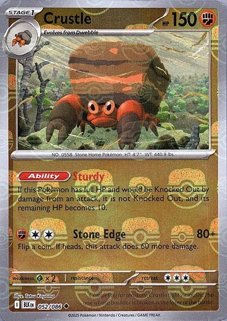 Black Bolt Crustle [Master-Ball] Pokémon card